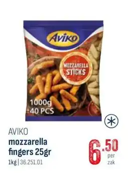 Horeca totaal Aviko mozzarella fingers aanbieding