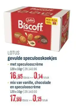 Horeca totaal Lotus gevulde speculooskoekjes aanbieding