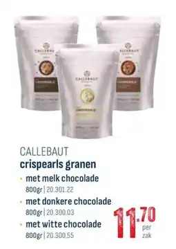 Horeca totaal Callebaut crispearls granen aanbieding