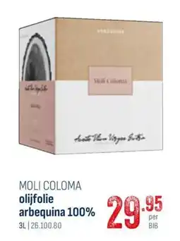 Horeca totaal Moli coloma olijfolie aanbieding