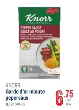 Horeca totaal Knorr garde d'or minute pepersaus aanbieding