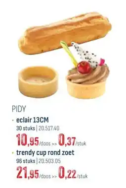 Horeca totaal Pidy eclair aanbieding