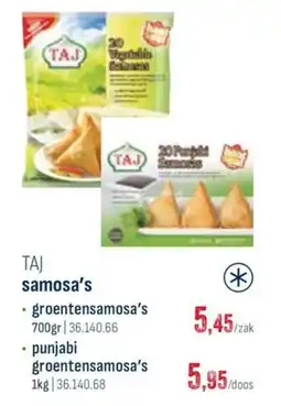 Horeca totaal taj samosa's aanbieding