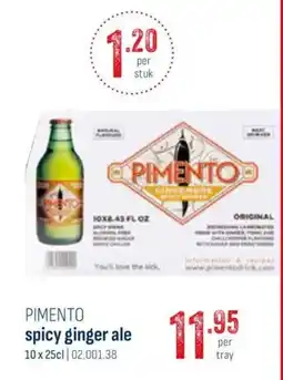 Horeca totaal Pimento spicy ginger ale aanbieding