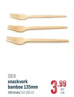 Horeca totaal snackvork bamboe aanbieding