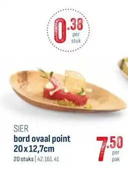 Horeca totaal Sier bord ovaal point aanbieding