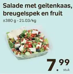 Bon Ap Salade met geitenkaas, breugelspek en fruit aanbieding