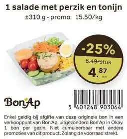 Bon Ap 1 salade met perzik en tonijn aanbieding