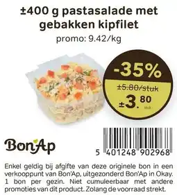 Bon Ap pastasalade met gebakken kipfilet aanbieding