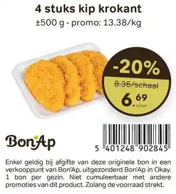 Bon Ap 4 stuks kip krokant aanbieding