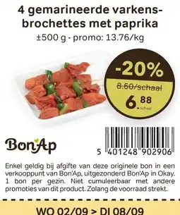 Bon Ap 4 gemarineerde varkensbrochettes met paprika aanbieding