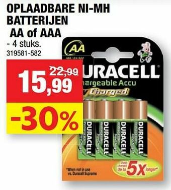 Hubo Oplaadbare ni-mh batterijen aa of aaa aanbieding