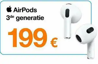 Orange Airpods 3de Generatie aanbieding