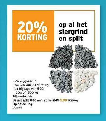 GAMMA Siergrind En Split aanbieding