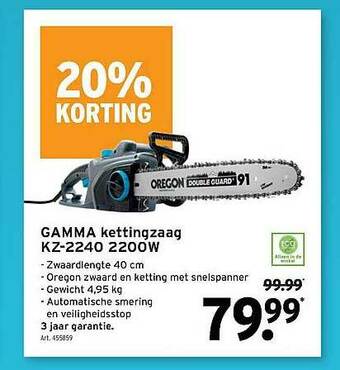 GAMMA Gamma Kettingzaag aanbieding