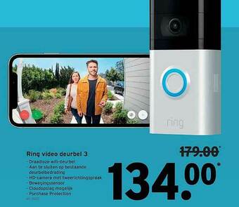 GAMMA Ring Video Deurbel 3 aanbieding