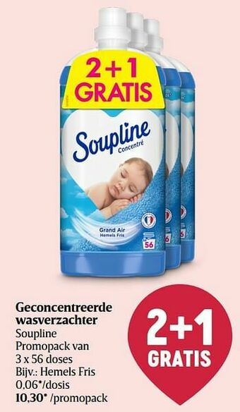 Delhaize Geconcentreerde wasverzachter soupline hemels fris aanbieding