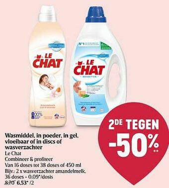 Delhaize Wasverzachter amandelmelk aanbieding