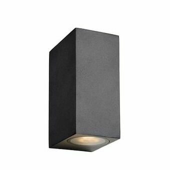 Leen Bakker Lucide LED wandspot buiten ZORA IP44 - zwart - 9x6,5x15 cm - Leen Bakker aanbieding