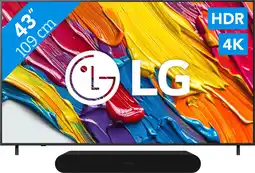 Coolblue LG 43 QNED82 4K (2025) + Sonos Ray Zwart aanbieding