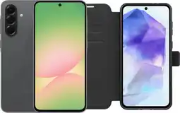 Coolblue Samsung Galaxy A56 128GB Zwart 5G + BlueBuilt Book Case Zwart aanbieding