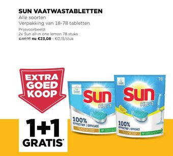 Jumbo Sun Vaatwastabletten aanbieding