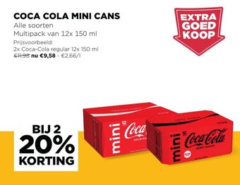 Jumbo Coca Cola Mini Cans aanbieding