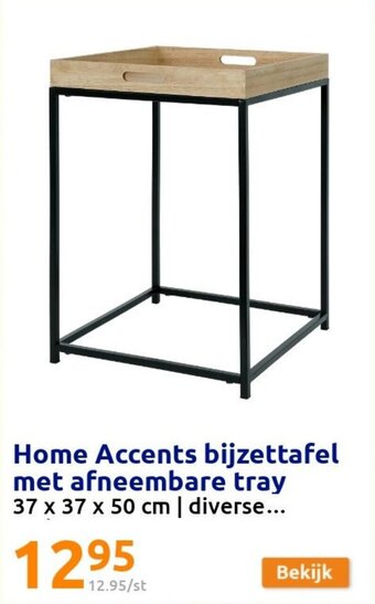 Action Home Accents bijzettafel met afneembare tray aanbieding