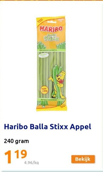 Action Haribo Balla Stixx Appel aanbieding