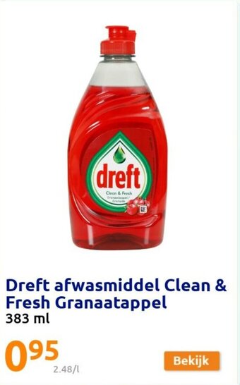 Action Dreft afwasmiddel Clean & Fresh Granaatappel aanbieding