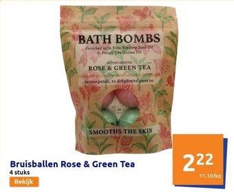 Action Bruisballen Rose & Green Tea aanbieding