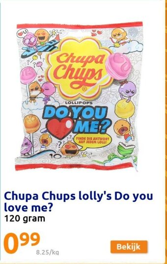 Action Chupa Chups lolly's Do you love me? aanbieding