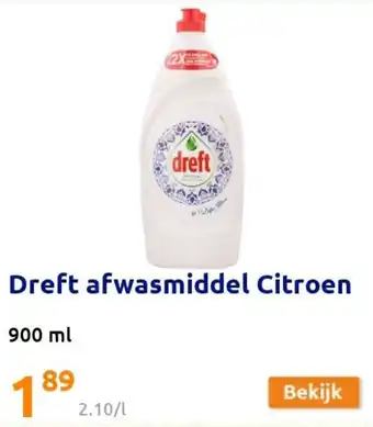 Action Dreft afwasmiddel Citroen 900ml aanbieding