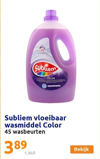 Action Subliem vloeibaar wasmiddel Color aanbieding