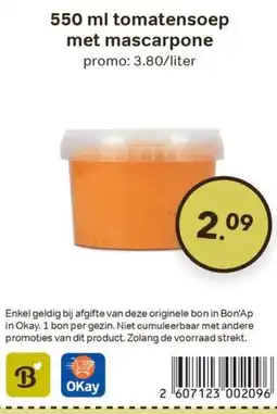 Bon Ap Tomatensoep met mascarpone aanbieding