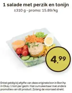 Bon Ap salade met perzik en tonijn aanbieding