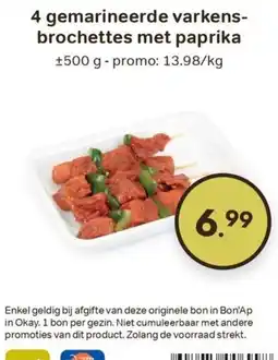 Bon Ap 4 gemarineerde varkens-brochettes met paprika aanbieding