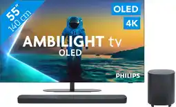 Coolblue Philips Ambilight 55'' OLED810 4K (2025) + JBL Bar 500 MK2 Zwart aanbieding