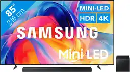 Coolblue Samsung Mini-LED 85 M73H (2026) + Samsung HW-QS700F (2025) aanbieding