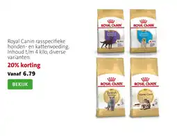 Intratuin Royal Canin rasspecifieke honden- en kattenvoeding aanbieding