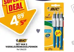Trafic Bic vierkleurenkogelpennen aanbieding