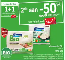 Intermarché Mozzarella Bio of Feta Bio aanbieding