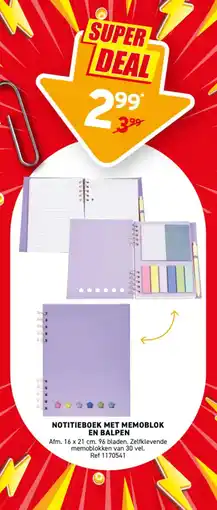 Trafic Notitieboek met Memoblok en Balpen aanbieding