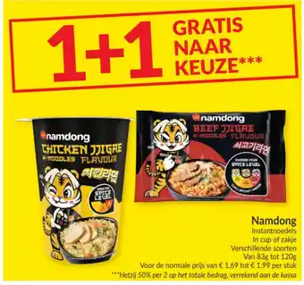Intermarché Namdong instantnoedels aanbieding