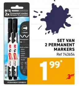 Trafic Set van 2 permanent markers aanbieding