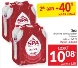 Intermarché Spa Bruisend Mineraalwater Intense aanbieding