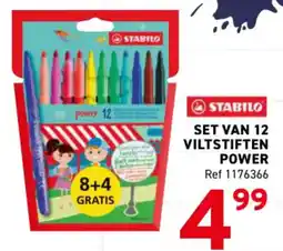Trafic set van 12 viltstiften power aanbieding