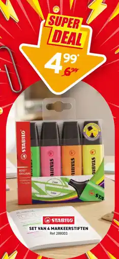 Trafic Set van 4 markeerstiften aanbieding