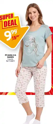 Trafic Pyjama 3/4 dames aanbieding