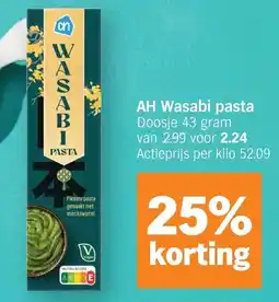 Albert Heijn Ah wasabi pasta aanbieding